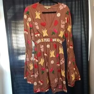 Letarte Peace Patched dress